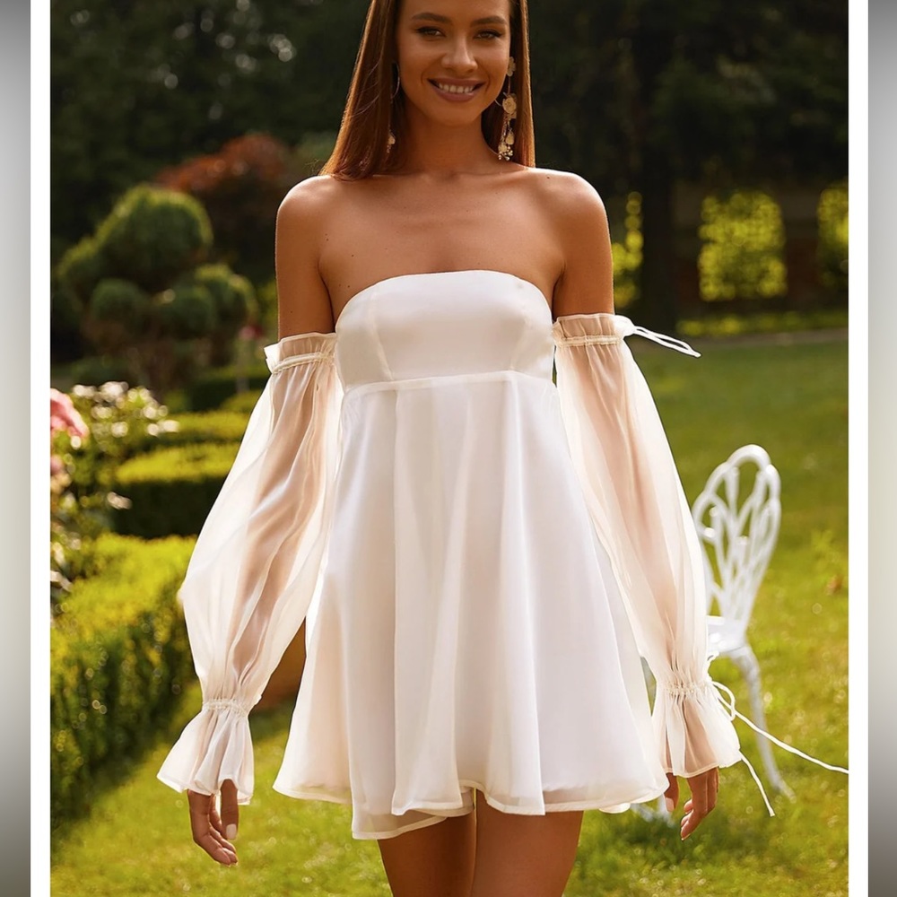 Celine Mini Dress by Alamour the Label! Size (xs), iridescent organza fabric